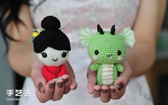针织制作可爱的小龙 超萌小龙玩偶钩针DIY(图22)