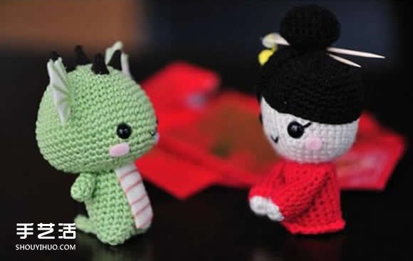 针织制作可爱的小龙 超萌小龙玩偶钩针DIY(图21)