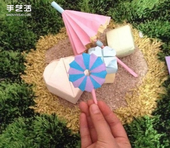 儿童棒棒糖的折法图解 折纸棒棒糖手工制作 - 双维造物网