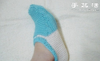 毛线针织漂亮船袜图解教程(图14)