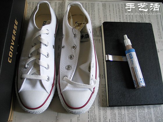 白色帆布鞋手工改造教程(图2)
