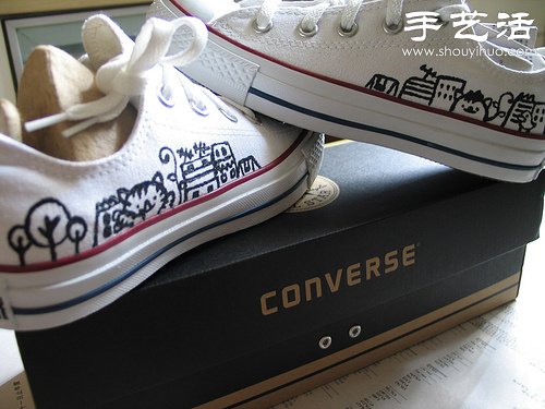 白色帆布鞋手工改造教程(图16)