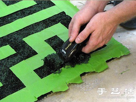 旧物改造创意：旧地毯简单手工DIY漂亮纹路(图4)
