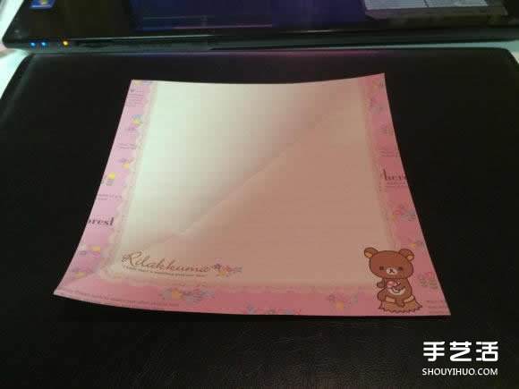 自带夹页功能的个性书签的折法图解教程(图9)