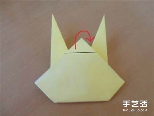 简单皮卡丘折纸教程 手工皮卡丘的折法图解(图6)