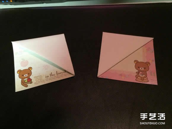 自带夹页功能的个性书签的折法图解教程(图13)