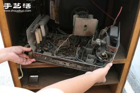 旧电视手工DIY改造怀旧鱼缸水族箱图解教程(图3)