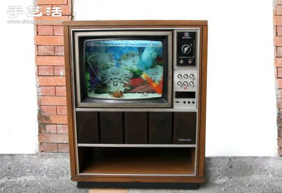 旧电视手工DIY改造怀旧鱼缸水族箱图解教程(图19)