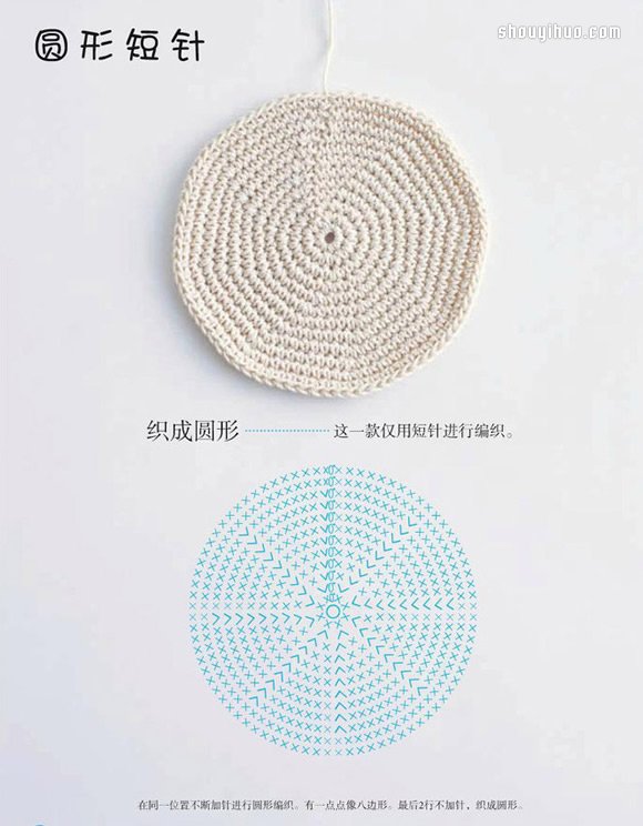 短针、长针织出圆形和椭圆形的钩法图解 - 双维造物网