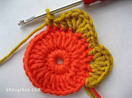 千层花的制作方法步骤 钩针千层花DIY图解教程(图9)