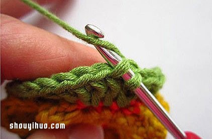 千层花的制作方法步骤 钩针千层花DIY图解教程(图14)