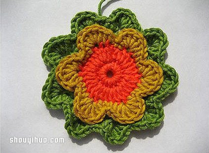 千层花的制作方法步骤 钩针千层花DIY图解教程(图17)