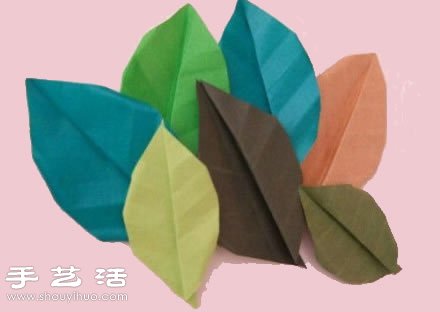 折纸树叶的方法 叶片折纸图解教程 - 双维造物网