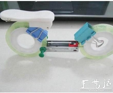 办公文具手工组装摩托车(图6)