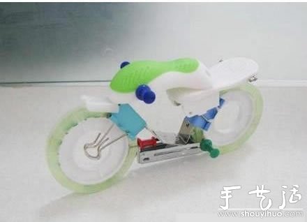 办公文具手工组装摩托车(图8)