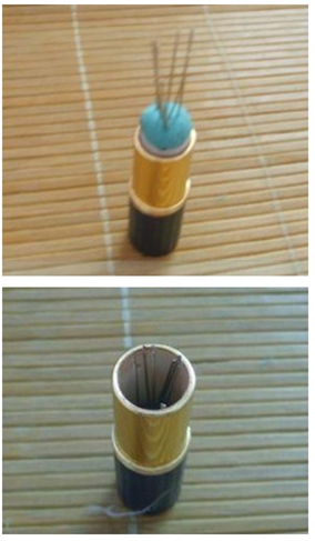废弃唇膏管改造针插(图2)