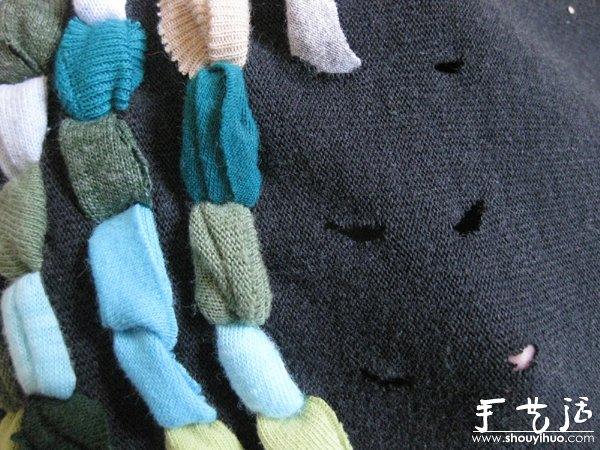 旧衣服动手DIY制作脚垫(图6)