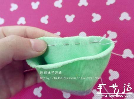 旧棉袜子手工DIY漂亮花朵(图4)