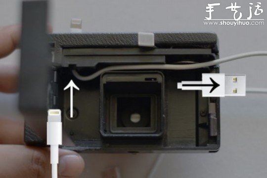 旧相机DIY改装成iPhone手机充电插座(图3)