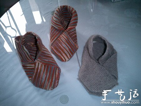 给小宝宝编织保暖袜子的手工教程(图10)