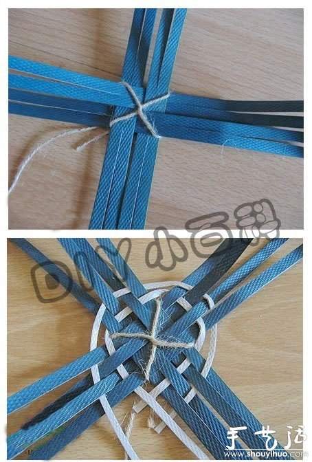 编织带手工编织花盆套的教程(图2)