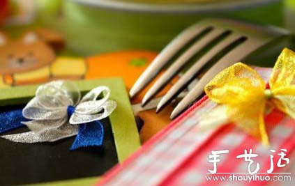 丝带轻松制作蝴蝶结小饰物的教程(图6)