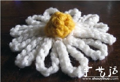 非洲菊毯子的钩针教程(图6)