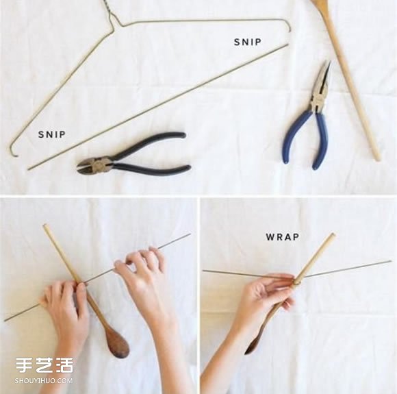 铁丝衣架DIY烧烤叉 自制烧烤叉子的方法(图3)