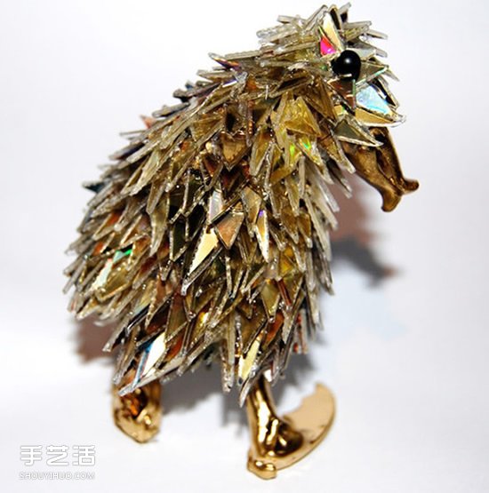 光盘变废为宝制作动物 精美CD光盘动物DIY图片(图8)