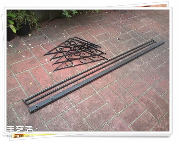 铁架子废物利用 DIY手工制作搁置花盆的架子(图4)