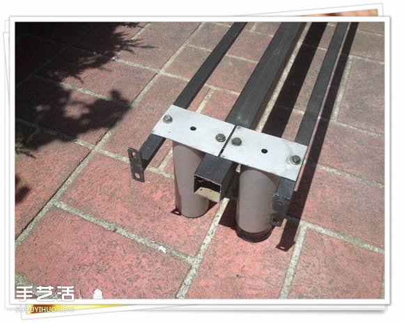 铁架子废物利用 DIY手工制作搁置花盆的架子(图8)