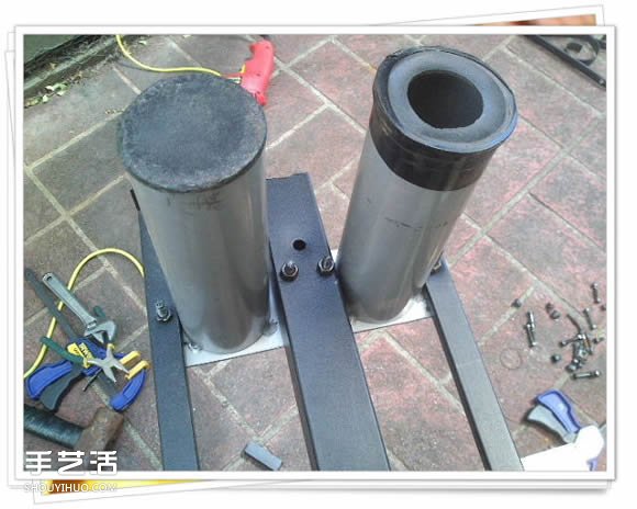 铁架子废物利用 DIY手工制作搁置花盆的架子(图7)