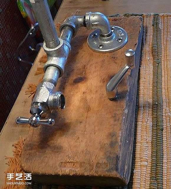 金属管道材料DIY制作个性台灯的作品图片(图4)