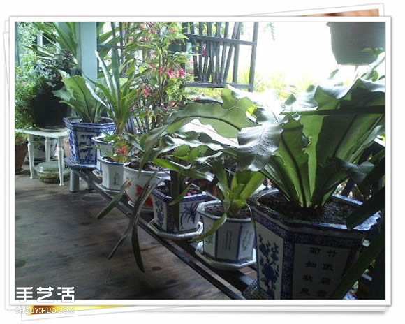 铁架子废物利用 DIY手工制作搁置花盆的架子(图14)