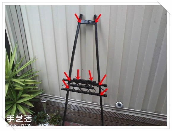 铁架DIY花盆架子图解 旧玩具废物利用做花盆架(图3)
