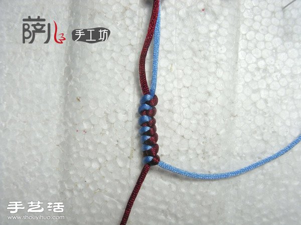 两根绳子蛇结手绳的编法图解 - 双维造物网
