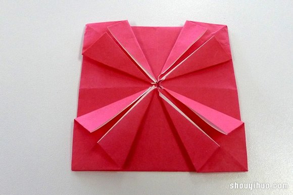 纸绣球的做法 折纸绣球花手工制作图解教程(图11)