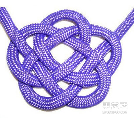 两种圆结的编法图解：云结和所罗门印结(图5)