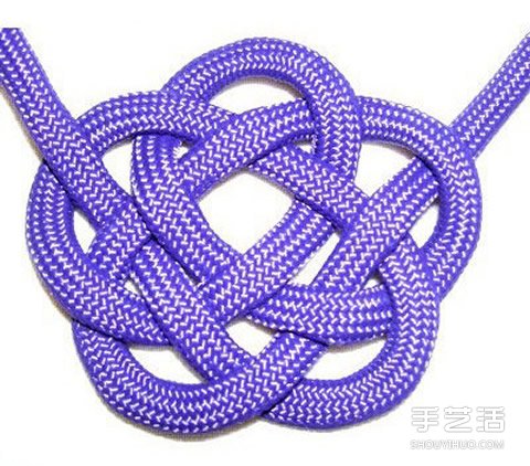 驱魔护身绳结：云结和所罗门印结的编法图解(图5)