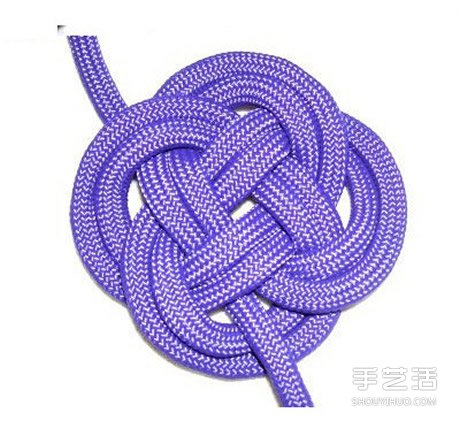 两种圆结的编法图解：云结和所罗门印结(图9)