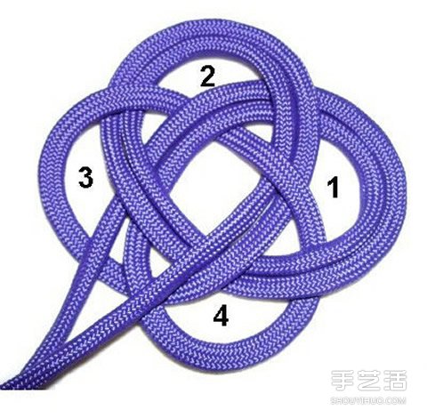 驱魔护身绳结：云结和所罗门印结的编法图解(图8)