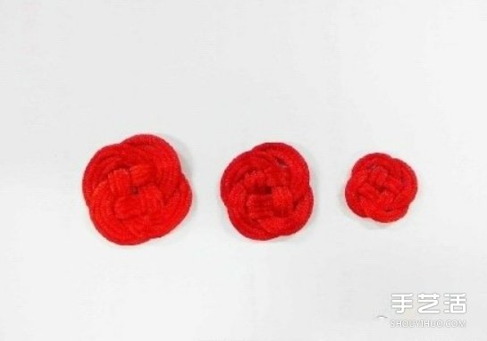 双线结玫瑰花的编法 手工编织双线结玫瑰图解(图7)