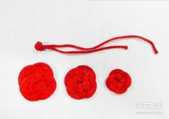 双线结玫瑰花的编法 手工编织双线结玫瑰图解(图8)