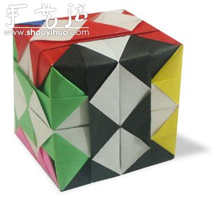 立体魔方组合折纸教程(图1)