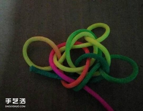 简单冰花结的编织方法 手工编冰花结的步骤图解(图9)