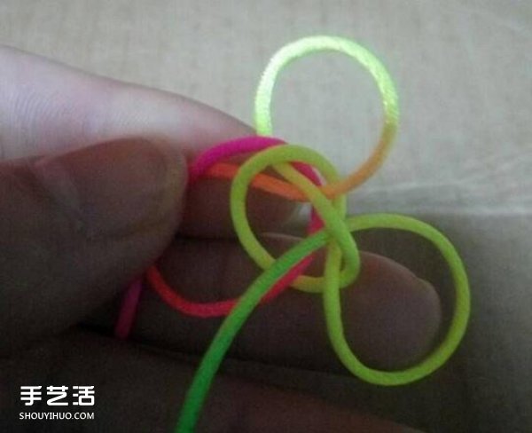 简单冰花结的编织方法 手工编冰花结的步骤图解(图6)