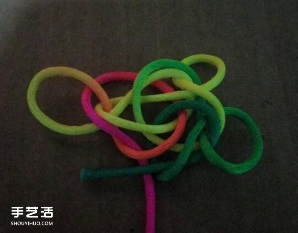 简单冰花结的编织方法 手工编冰花结的步骤图解(图7)