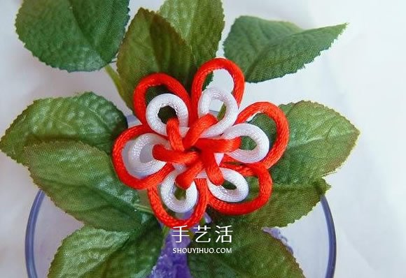 中国结之团锦结滚边法编织小花饰品的方法 - 双维造物网