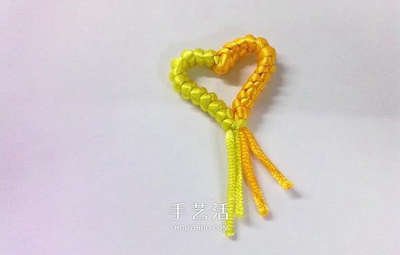 心形同心结怎么编图解 情人节爱心的编织方法(图23)