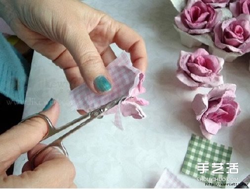 蛋托玫瑰花装饰手工制作 即使婚礼上都可以用(图10)
